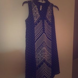 Geometric print mini dress